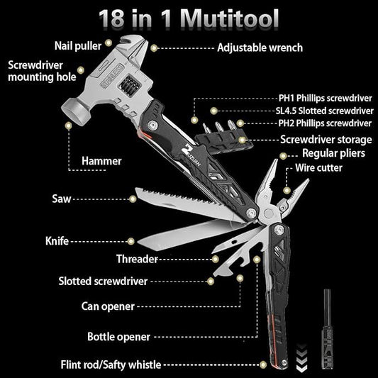 Ultimate 18-in-1 Professional Stainless Steel Multitool